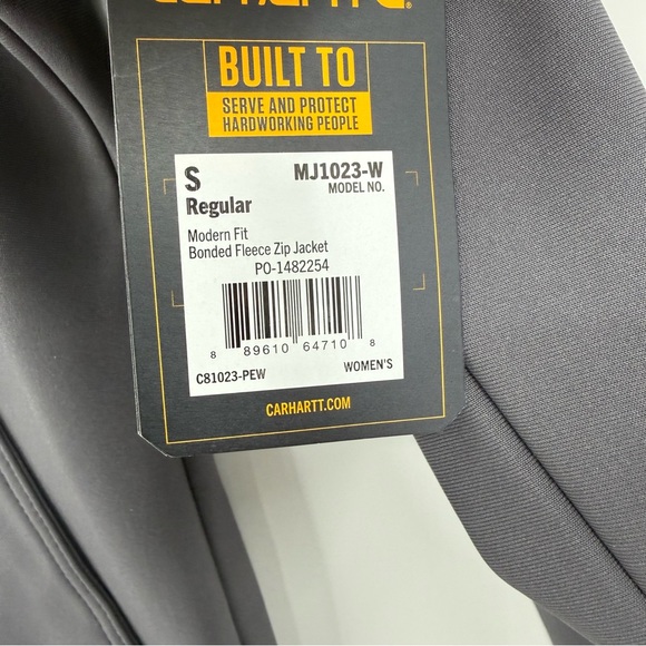 Carhartt Jacket Womens Size S Gray Rugged Flex Peak Bonded Fleece Scrub NWT - Picture 7 of 12